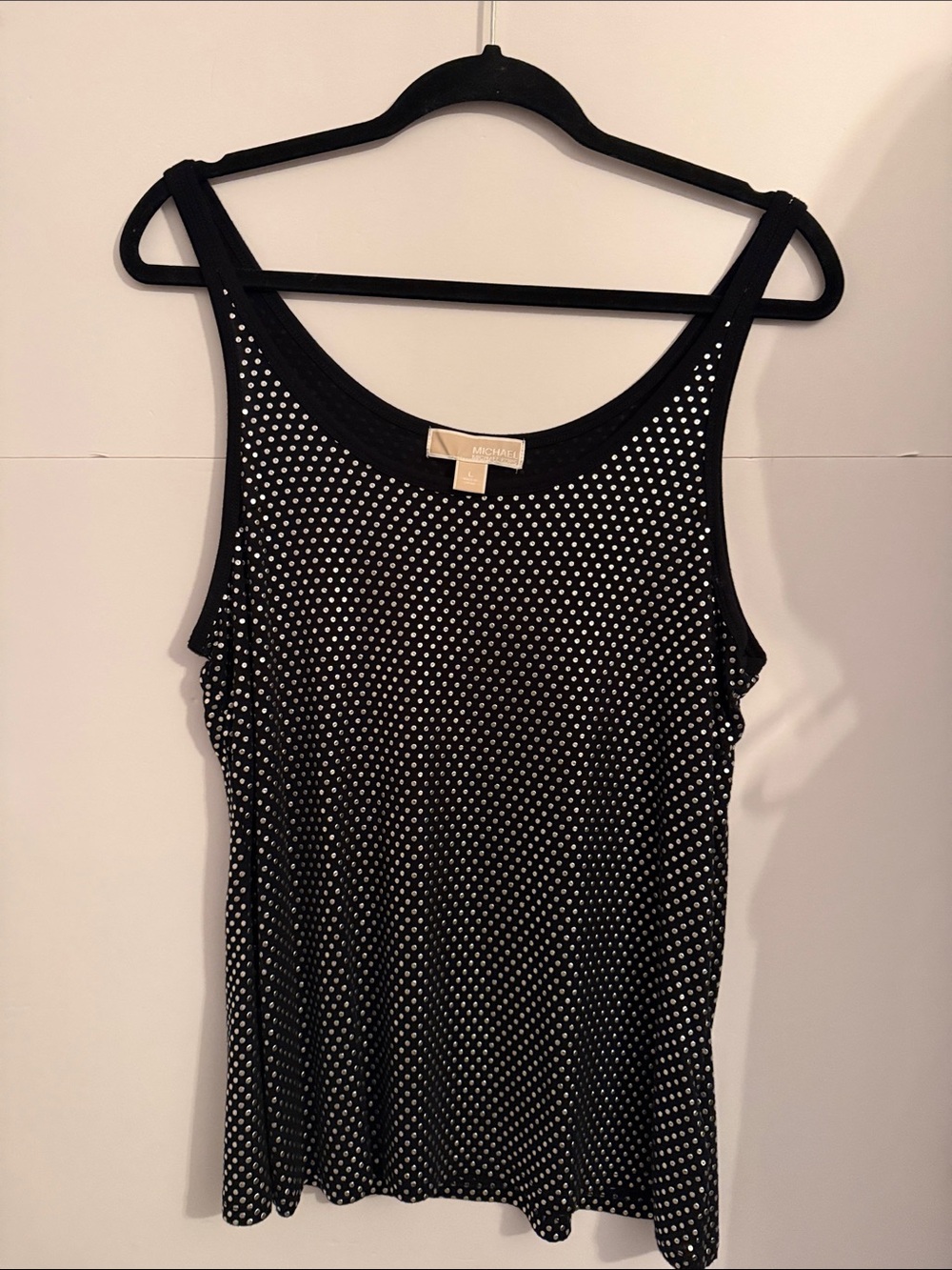 Michael Kors Black Tank with Silver Stud Detail large
